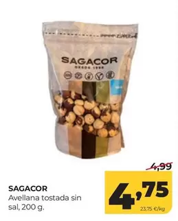 Sagacor - Avellana Tostada Sin Sal