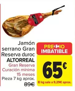 Altorreal - Jamón Serrano Gran Reserva Duroc
