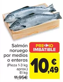 Salmón Noruego Por Medios O Enteros