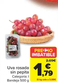 Uva rosada sin pepita