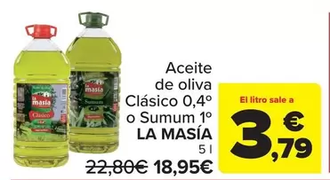 La Masía - Aceite De Oliva Clasico 0,4 O Sumum 10