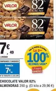 Valor - Chocolate 82% Almendras