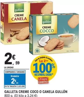 Gullón - Galleta Creme Coco O Canela
