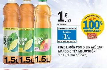 Fuze Tea - Limon Con O Sin Azucar, Mango O Tea Melocoton