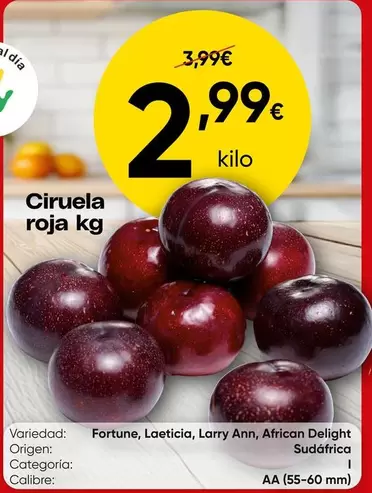 origen - Ciruela Roja