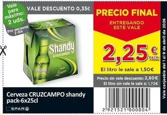 Cruzcampo - Cerveza Shandy