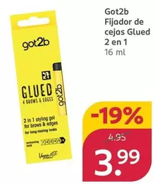 Got2b - Fijador De Cejas Glued 2 En 1
