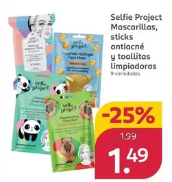 Selfie Project - Mascarillas, Sticks Antiacne Y Toallitas Limpiadoras