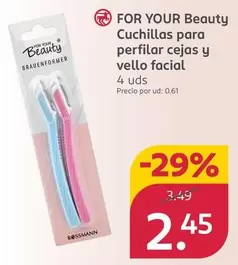 For Your Beauty - Cuchillas Para Perfilar Cejas Y Vello Facial