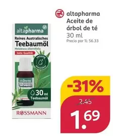 Altapharma - Aceite De Arbol De Te