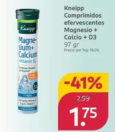 Kneipp - Comprimidos Efervescentes Magnesio + Calcio + D3