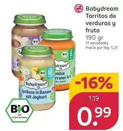 Babydream - Tarritos De Verduras Y Fruta