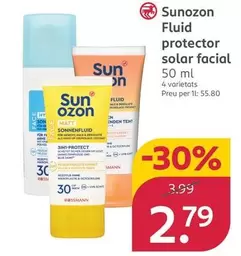 Sunozon - Fluido Facial Con Proteccion Solar