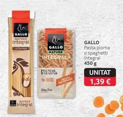 Gallo - Pasta Ploma O Spaghetti Integral