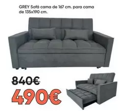 Grey Sofá Cama