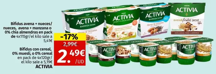 Activia - Bifidus Avena + Nueces