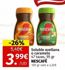 Nescafé - Soluble Avellana O Caramelo