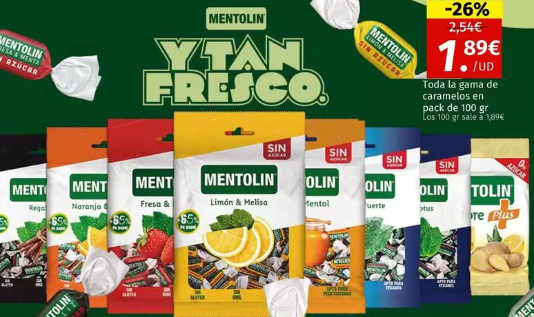 Mentolin - Toda La Gama De Caramelos