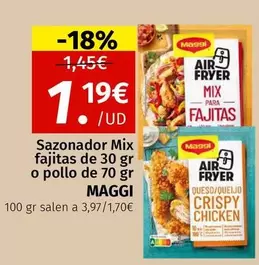 Maggi - Sazonador Mix Fajitas De 30 Gr O Pollo De 70 Gr