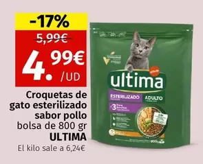 Ultima - Croquetas De Gato Esterilizado Sabor Pollo