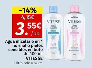 Vitesse - Agua Micelar 6 En 1 Normal O Pieles Sensibles En Bote