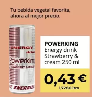 Powerking - Energy Drink Strawberry & Cream