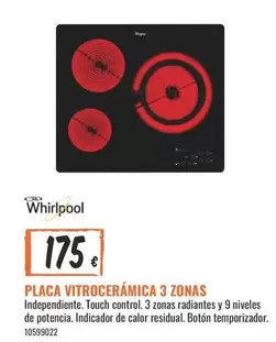 Whirlpool - Placa Vitroceramica 3 Zonas