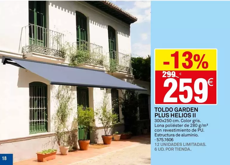 Toldo Garden Plus Helios II