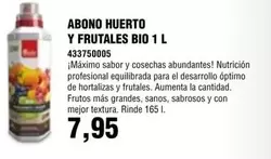 Abono Huerto Y Frutales Bio