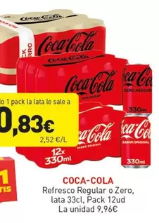 Coca-Cola - Refresco Regular O Zero, Lata