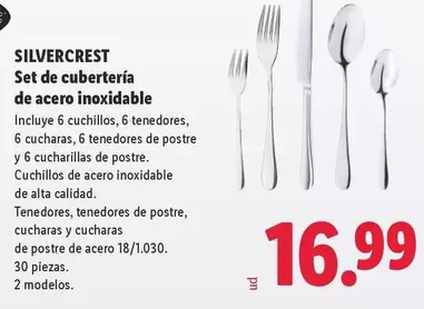 SilverCrest - Set De Cuberteria De Acero Inoxidable