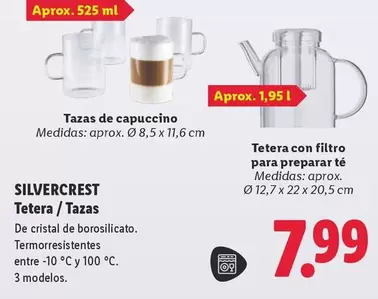 SilverCrest - Tetera/Tazas