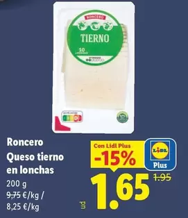 Roncero - Queso Tierno En Lonchas