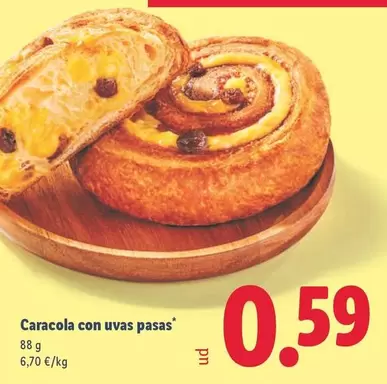 Caracola Con Uvas Pasas