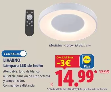 Livarno - Lámpara LED De Techo