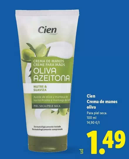 Cien - Crema De Manos Oliva