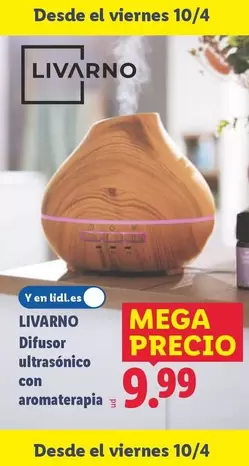 Livarno - Difusor Ultrasonico Con Aromaterapia