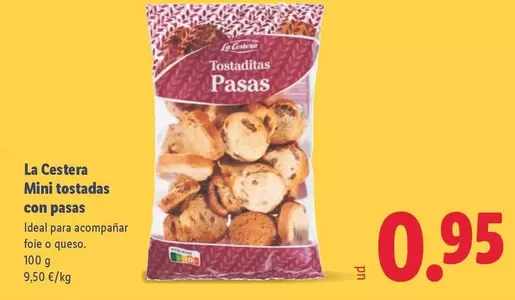 La Cestera - Mini Tostadas Con Pasas