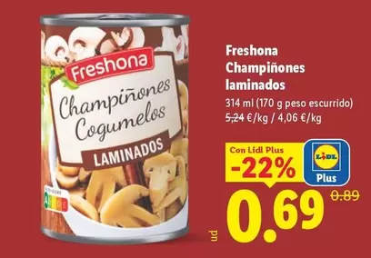 Freshona - Champinones Laminados