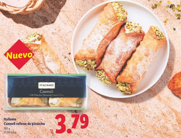 Italiamo - Cannoli Relleno De Pistacho 