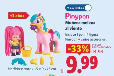 PinyPon - Muñeca Melena Al Viento