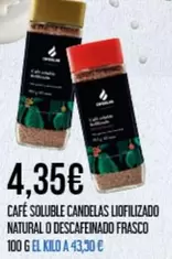 Candelas - Cafe Soluble Liofilizado Natural O Descafeinado Frasco