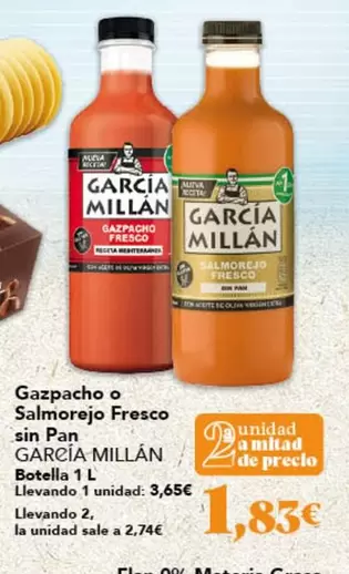 garcia millan - Gazpacho O Salmorejo Fresco Sin Pan