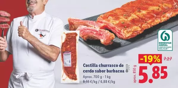 Costilla Churrasco De Cerdo Sabor Barbacoa 