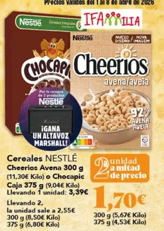 Nestlé - Cereales Avena Cheerios Avena