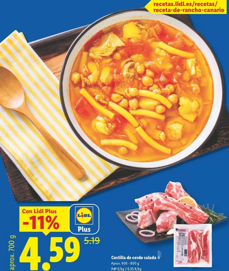 Costilla De Cerdo Salada