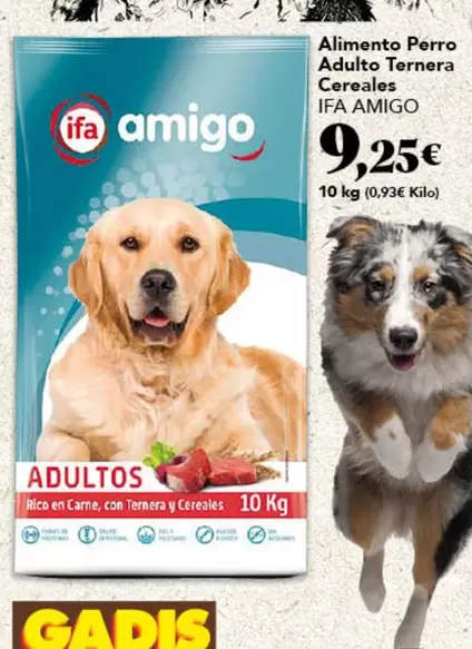 ifa amigo - Alimento Perro Adulto Ternera Cereales