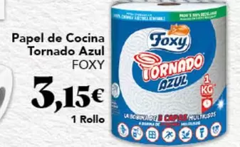 Foxy - Papel De Cocina Tornado Azul