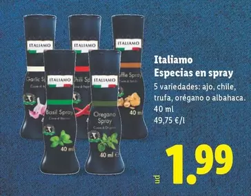 Italiamo - Especias En Spray
