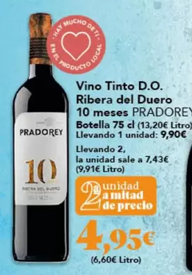 Prado Rey - Vino Tinto D.o. Ribera Del Duero 10 Meses